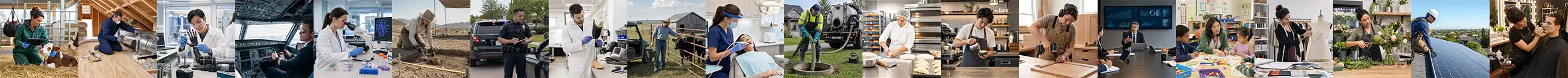 Scrolling list of careers