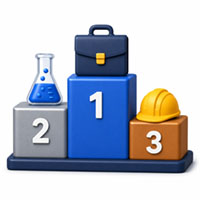 Ranking career options on a podium